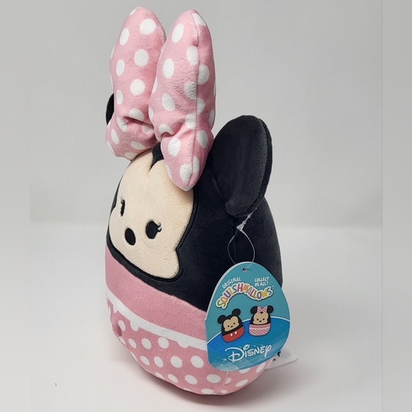SQUISHMALLOWS DISNEY MINNIE MOUSE Soft Pink Polka Dot Bow Plush Toy Kelly Toys - Picture 6 of 7